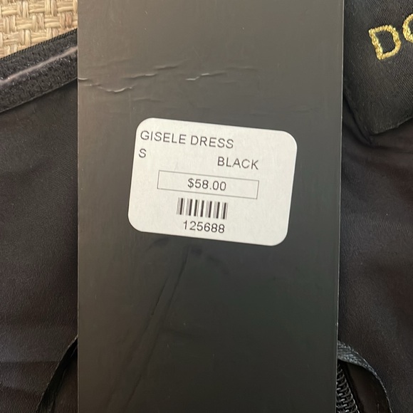 Black strapless satin dress, size S-runs SMALL-more like an XS. NWT - Picture 5 of 5